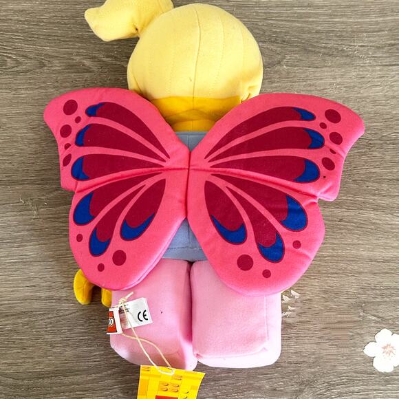 LEGO Iconic Butterfly Girl with Flowers RARE 12" Plush Figure Character NWT - Picture 5 of 6